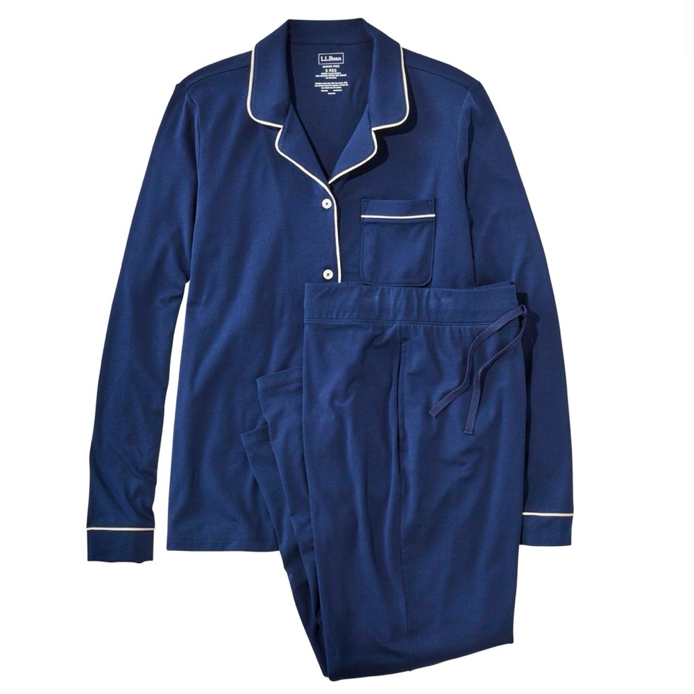 NWT LL Bean navy blue pajamas